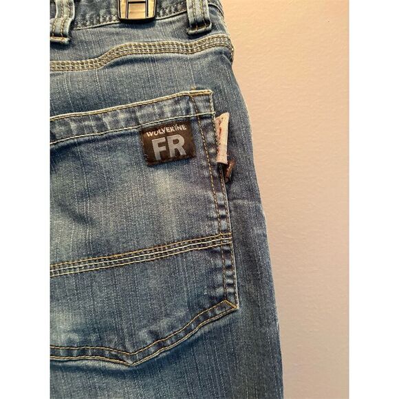 Wolverine Men's Flame Resistant  Jeans Blue Size 36x32 (actual measures 33x30) - Picture 8 of 10